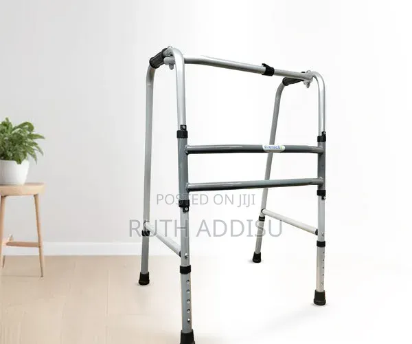 Walker Legs Feature Push-button Mechanisms To Adjust The Height ወከር