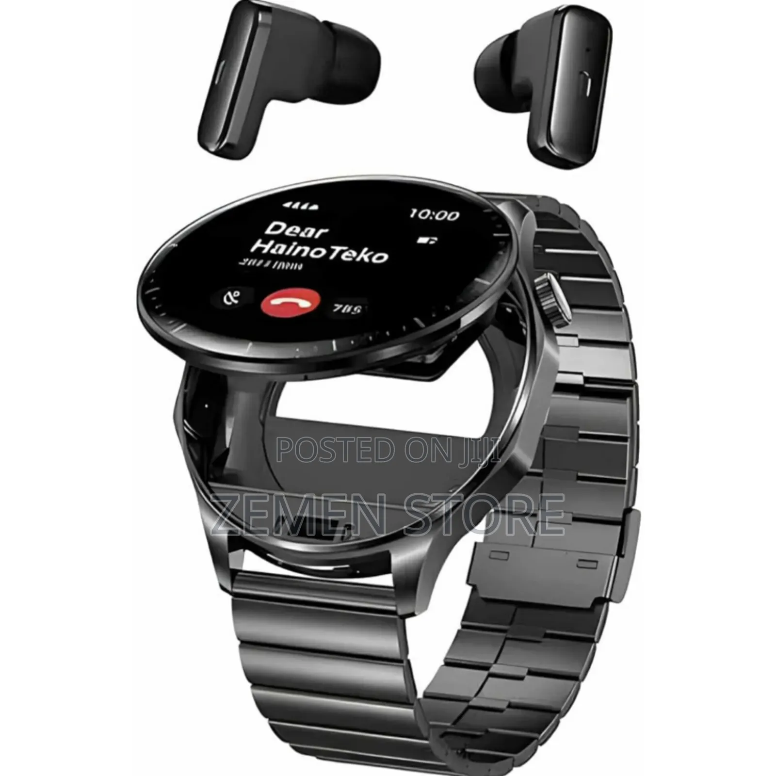 Haino Teko T12 Smart Watch Buds 2-in-1 ሃይኖ ቴኮ ስማርት ሰዓት እና ኤርፎን