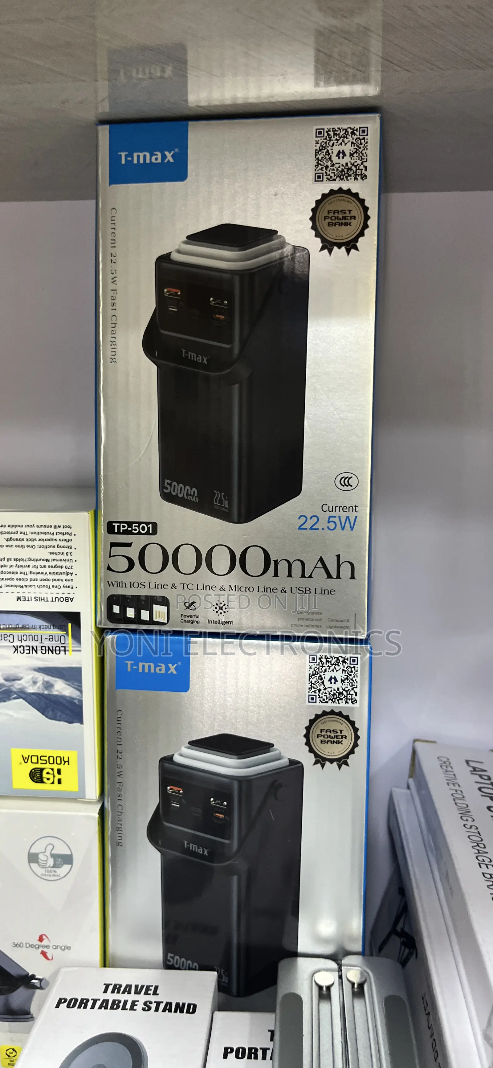 T-maxtp-501 50000mah Ultrahigh Capacity 22.5w Fast Charging Power Bank