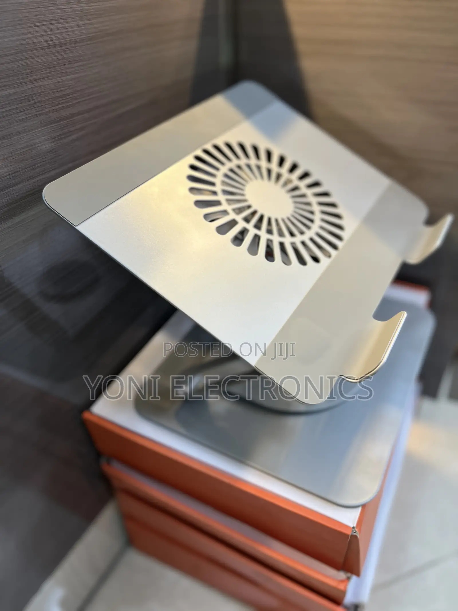 360° Rotating Ergonomic Aluminum Laptop Stand With Built Incooling Fan