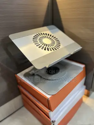 360° Rotating Ergonomic Aluminum Laptop Stand With Built Incooling Fan