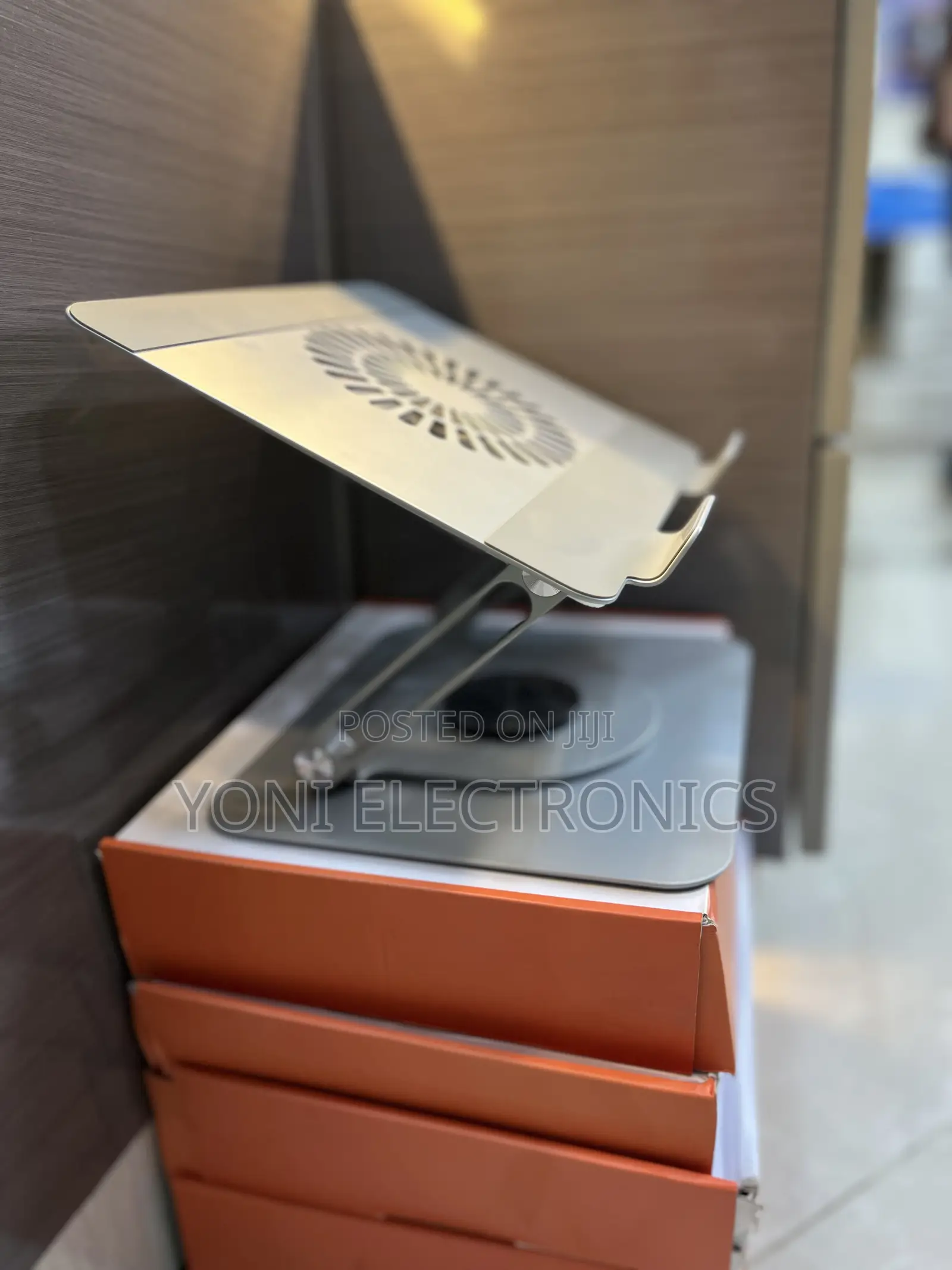 360° Rotating Ergonomic Aluminum Laptop Stand With Built Incooling Fan