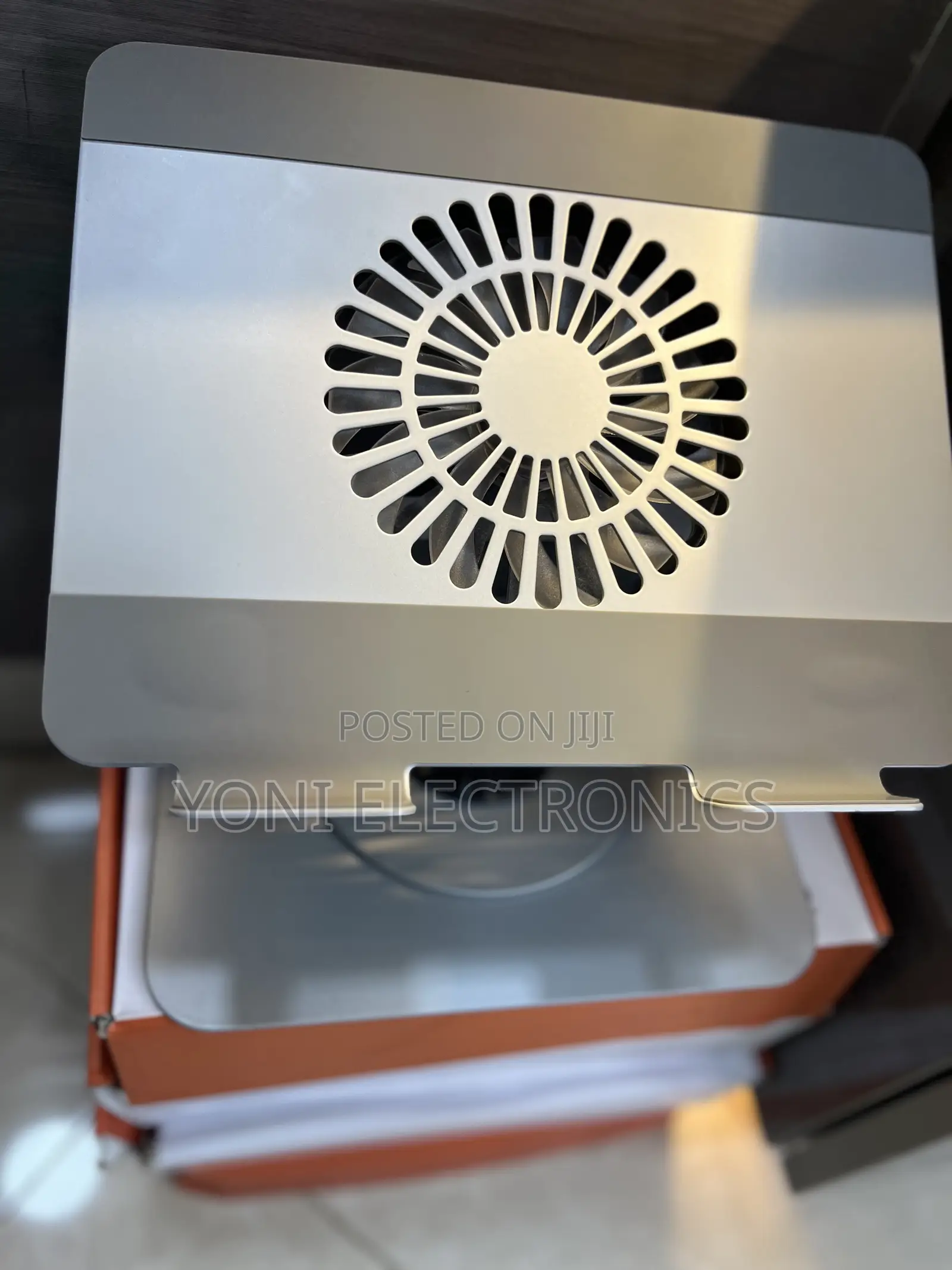 360° Rotating Ergonomic Aluminum Laptop Stand With Built Incooling Fan