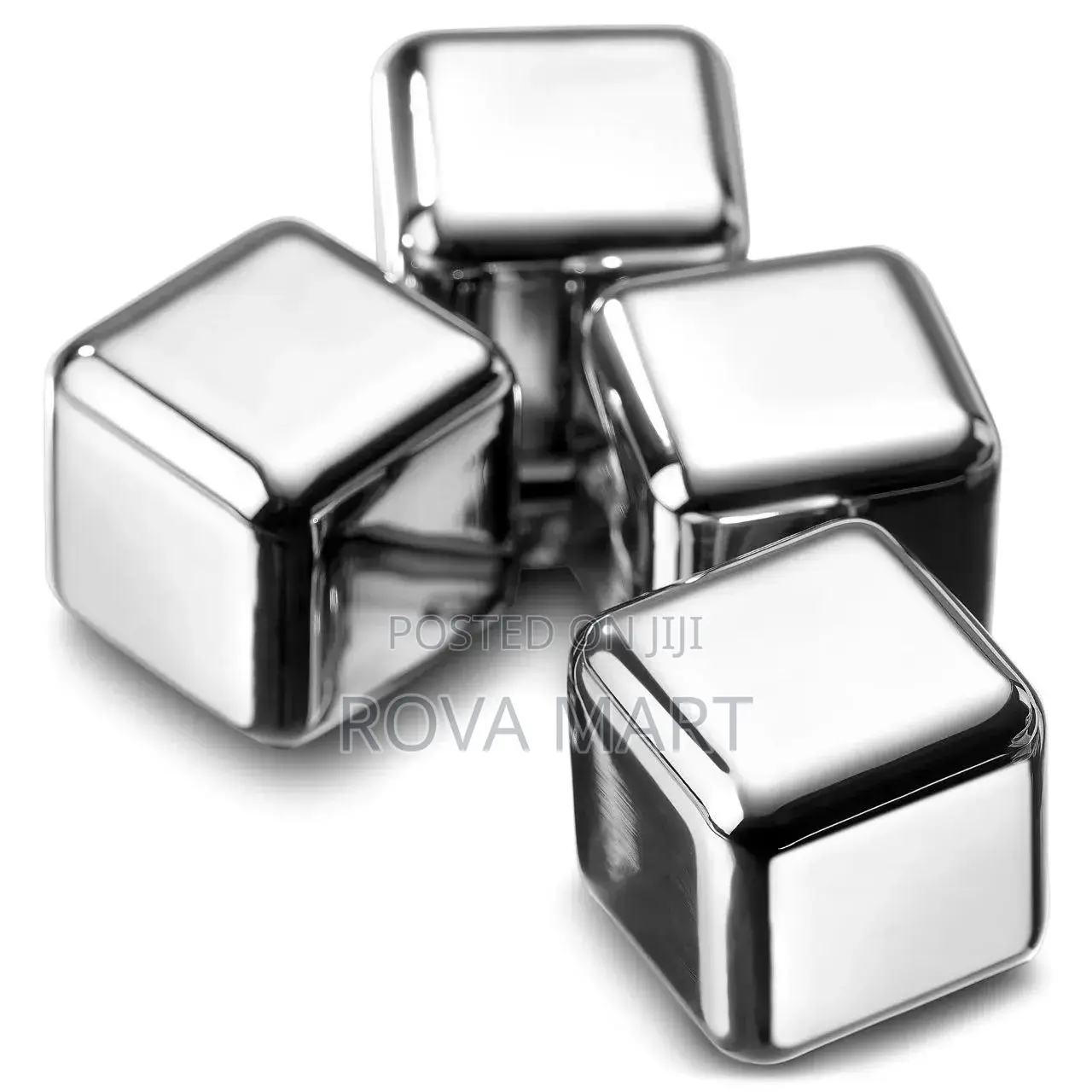 Fieni - Set Of 4 Stainless Steel Ice Cubes