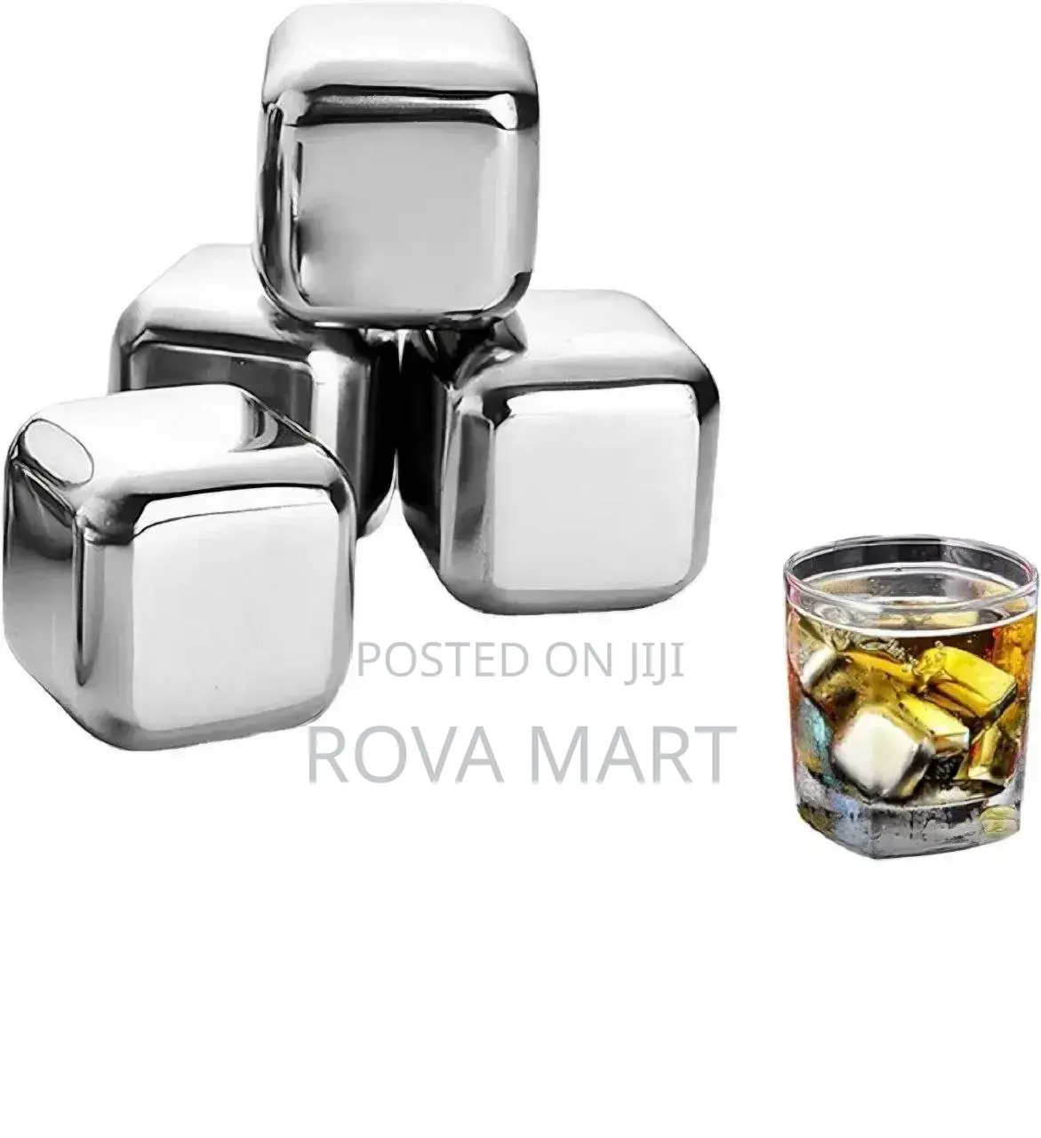Fieni - Set Of 4 Stainless Steel Ice Cubes