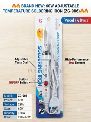 Zg-906 Long-Life Electric Soldering Iron — 60w