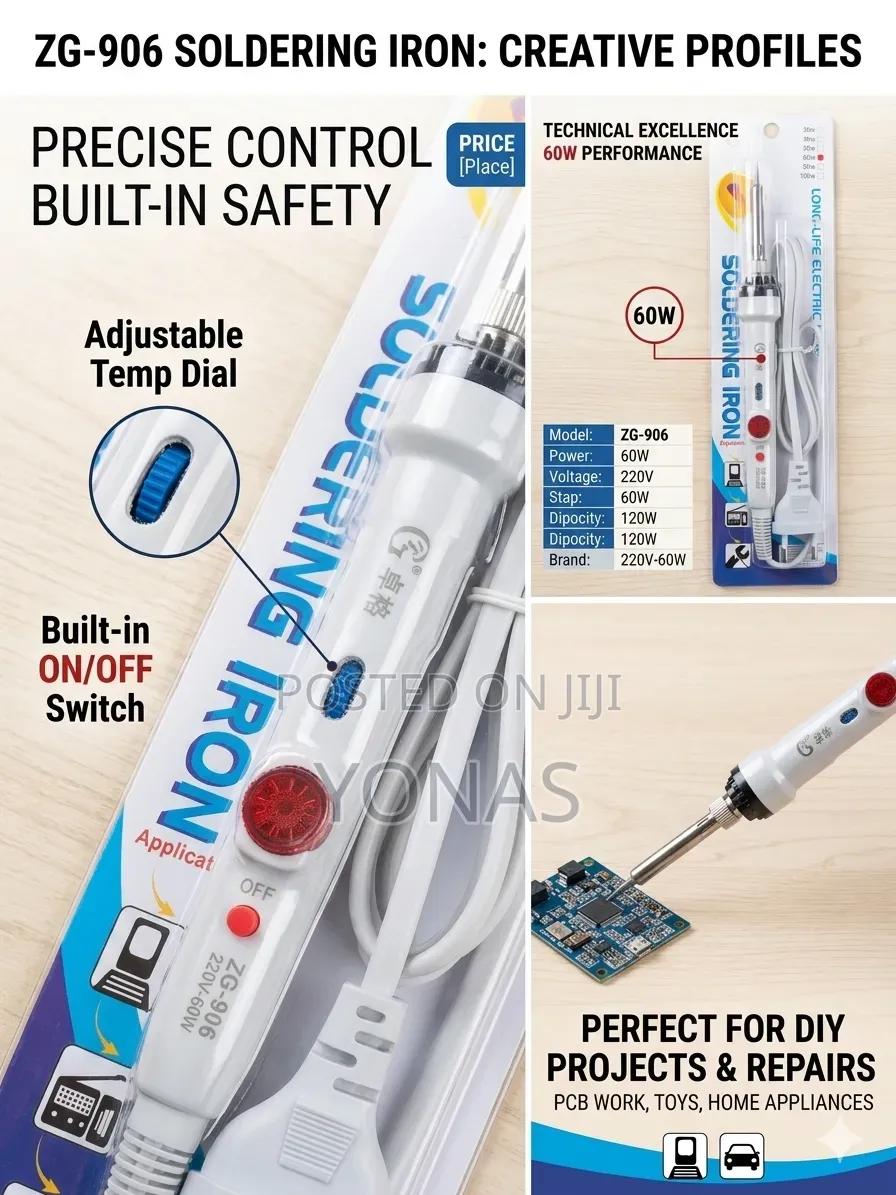 Zg-906 Long-Life Electric Soldering Iron — 60w