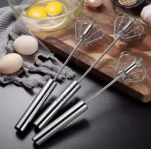 Semi-Automatic Stainless Steel Egg Whisk እጅግ ፈጣን የእንቁላል መምቻ