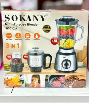Sokany 3 In 1 Blender 1000w