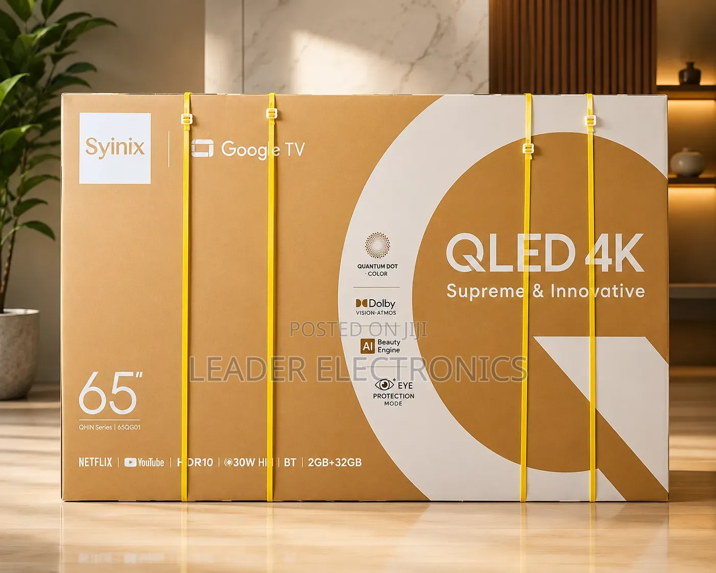 Syinix Tv 65" Smart Google Tv – Uhd Qled | Premium Entertainment