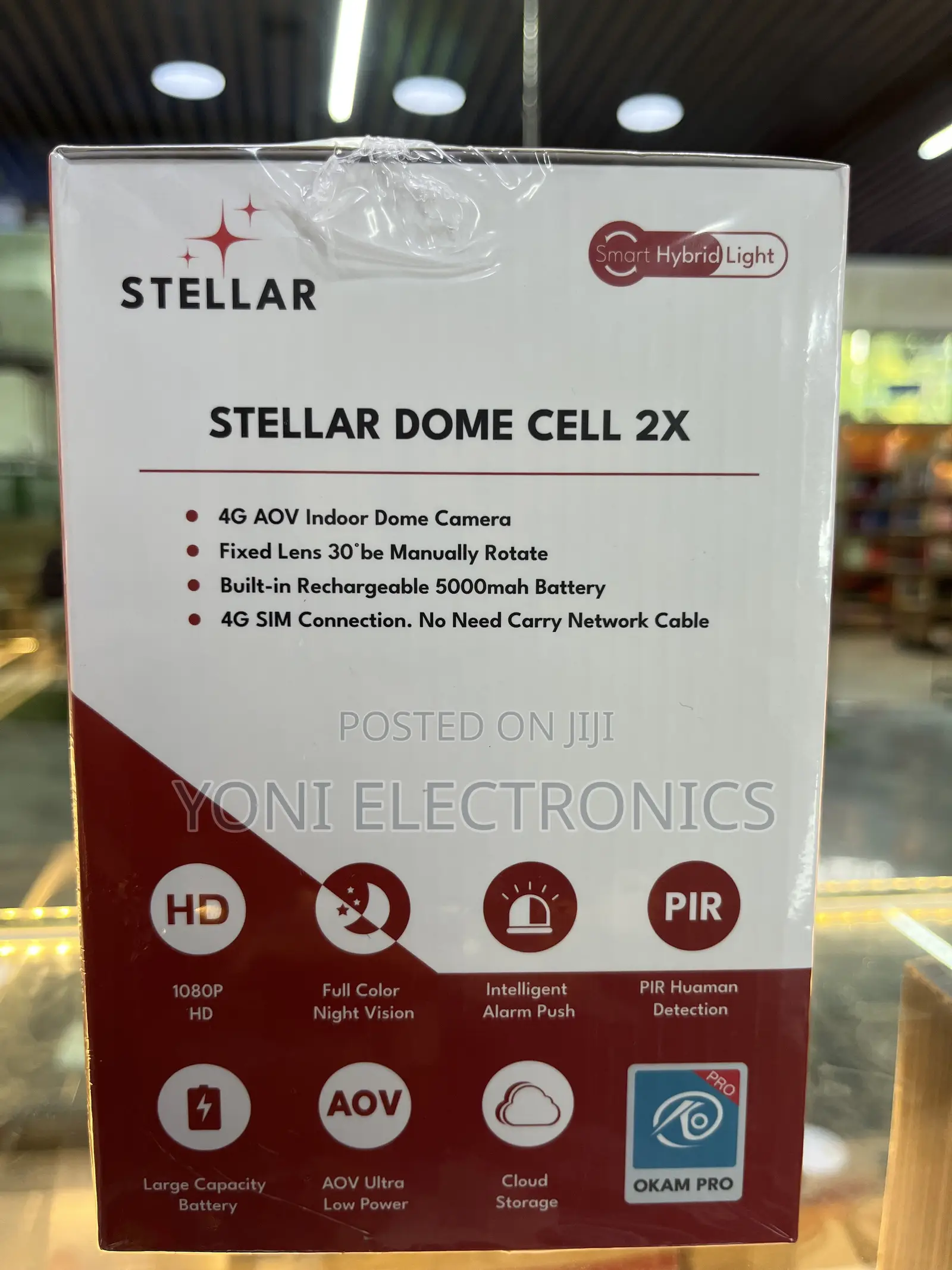 Stellar Dome Cell 2x 4g Smart Securitycamera Dual Lens 5000mah Battery