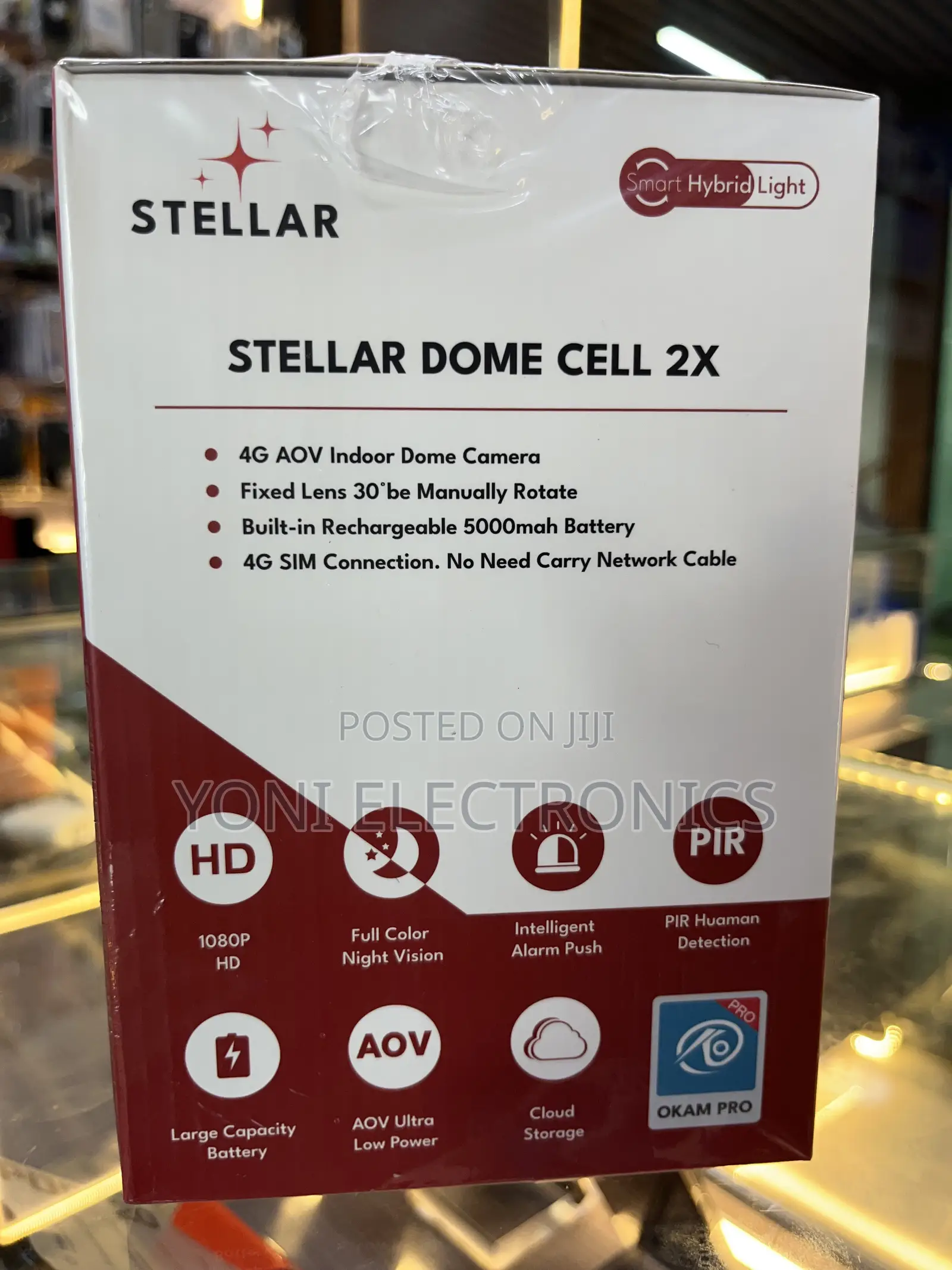 Stellar Dome Cell 2x 4g Lte Wireless Security Dome Camera With Built-