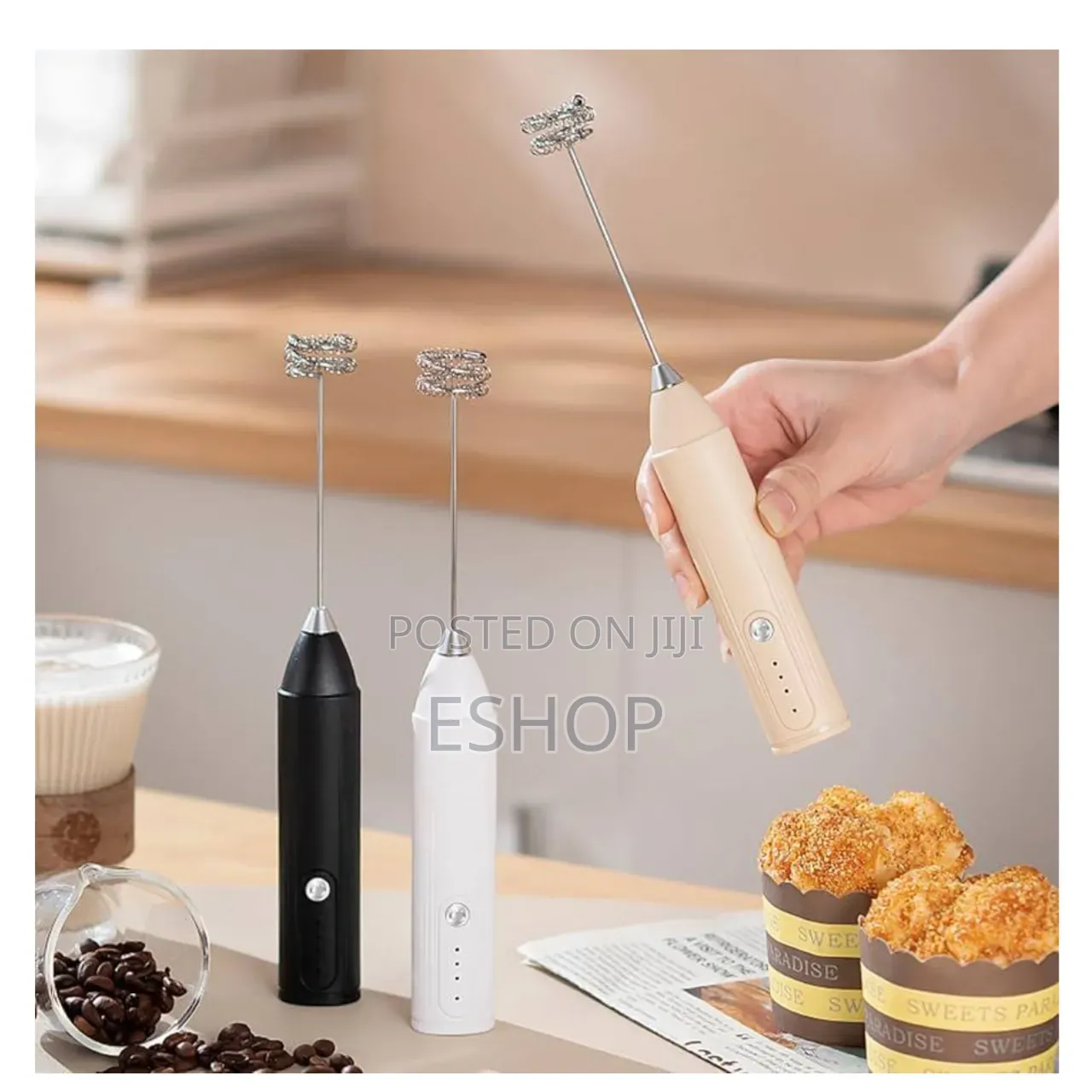 Built-in Battery Frother – One-Button Operation, Easy to Clean