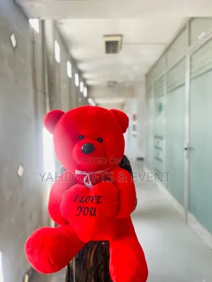 Red I Love You Teddy