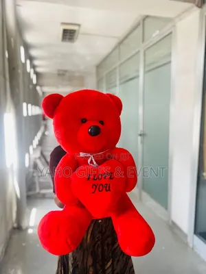 Red I Love You Teddy