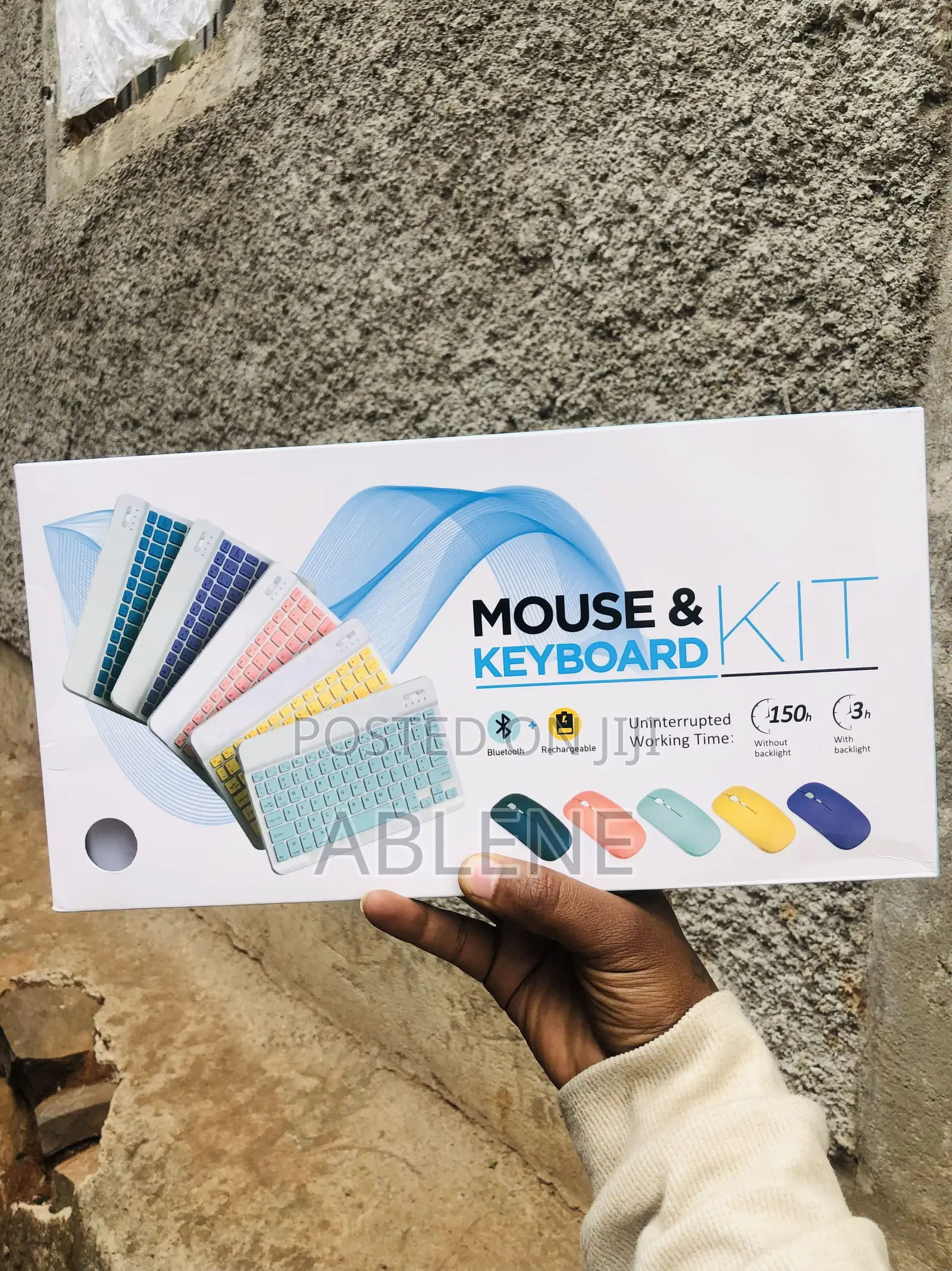 Warless Keyboard and Mouse (Bluetooth Connect to Phone Tablet and Pc