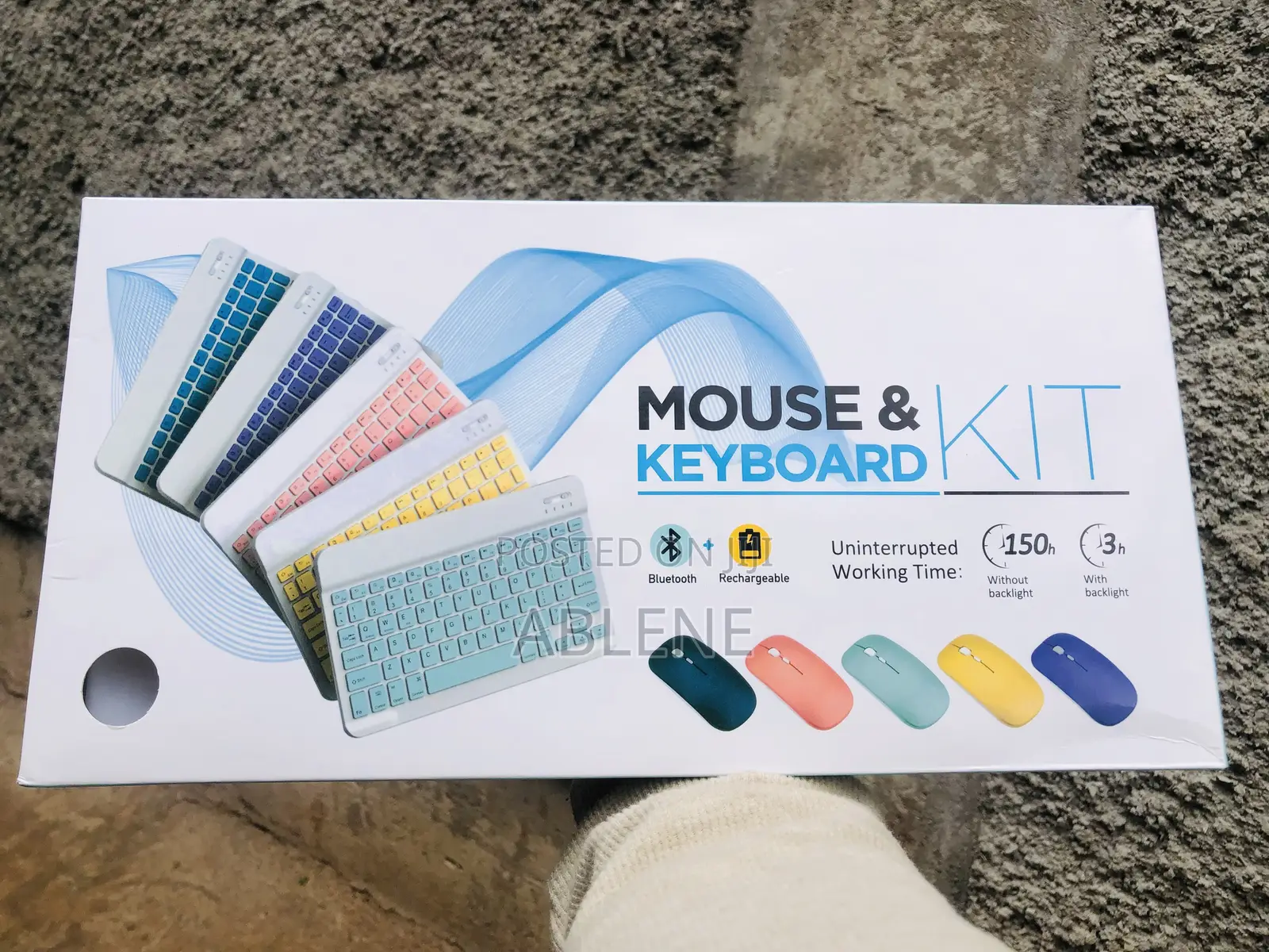 Warless Keyboard and Mouse (Bluetooth Connect to Phone Tablet and Pc