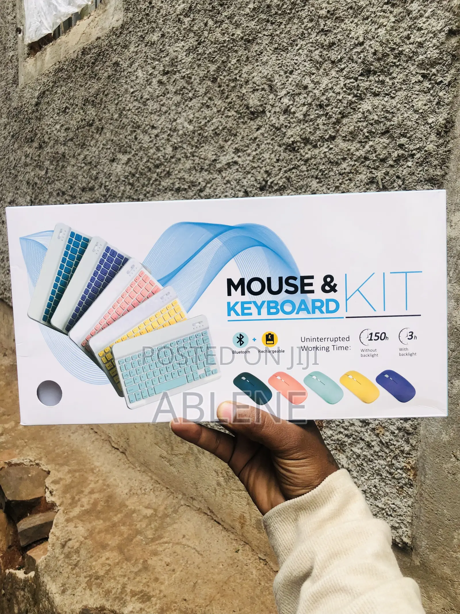Warless Keyboard and Mouse (Bluetooth Connect to Phone Tablet and Pc