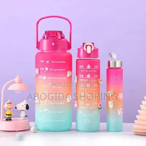 3pcs Motivational Water Bottle Set (2l + 900ml + 300ml)