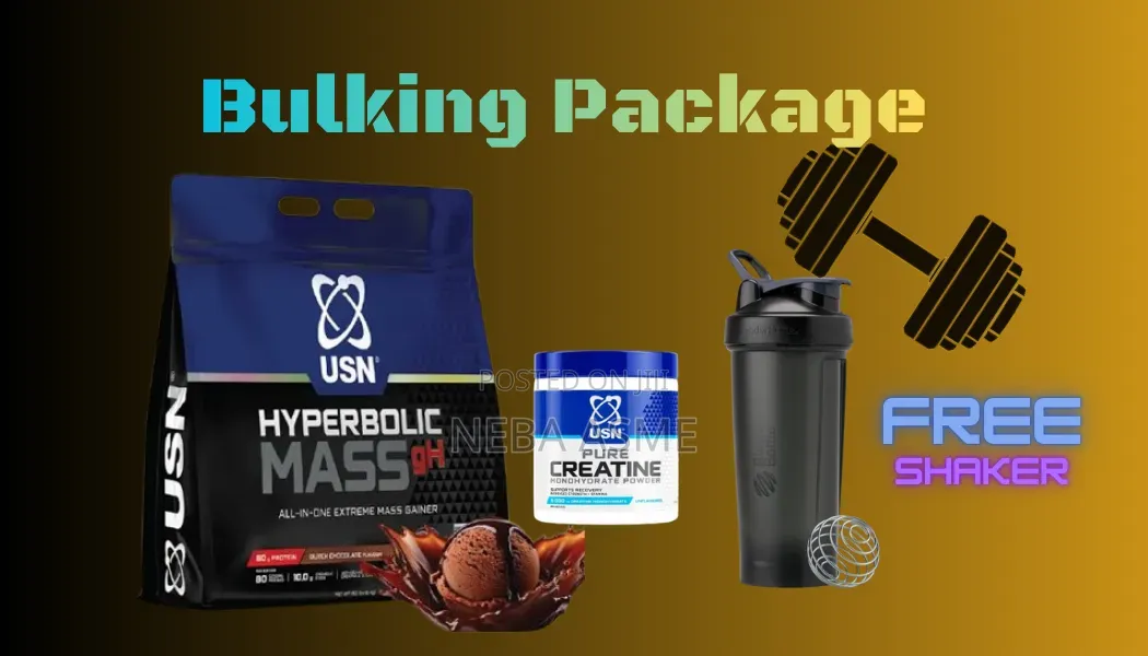 Hyperbolic 3kg Creatine and Shaker( Bulking Package)
