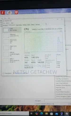 New Laptop Dell Precision 7720 16GB Intel Core i7 HDD+SSD 512GB