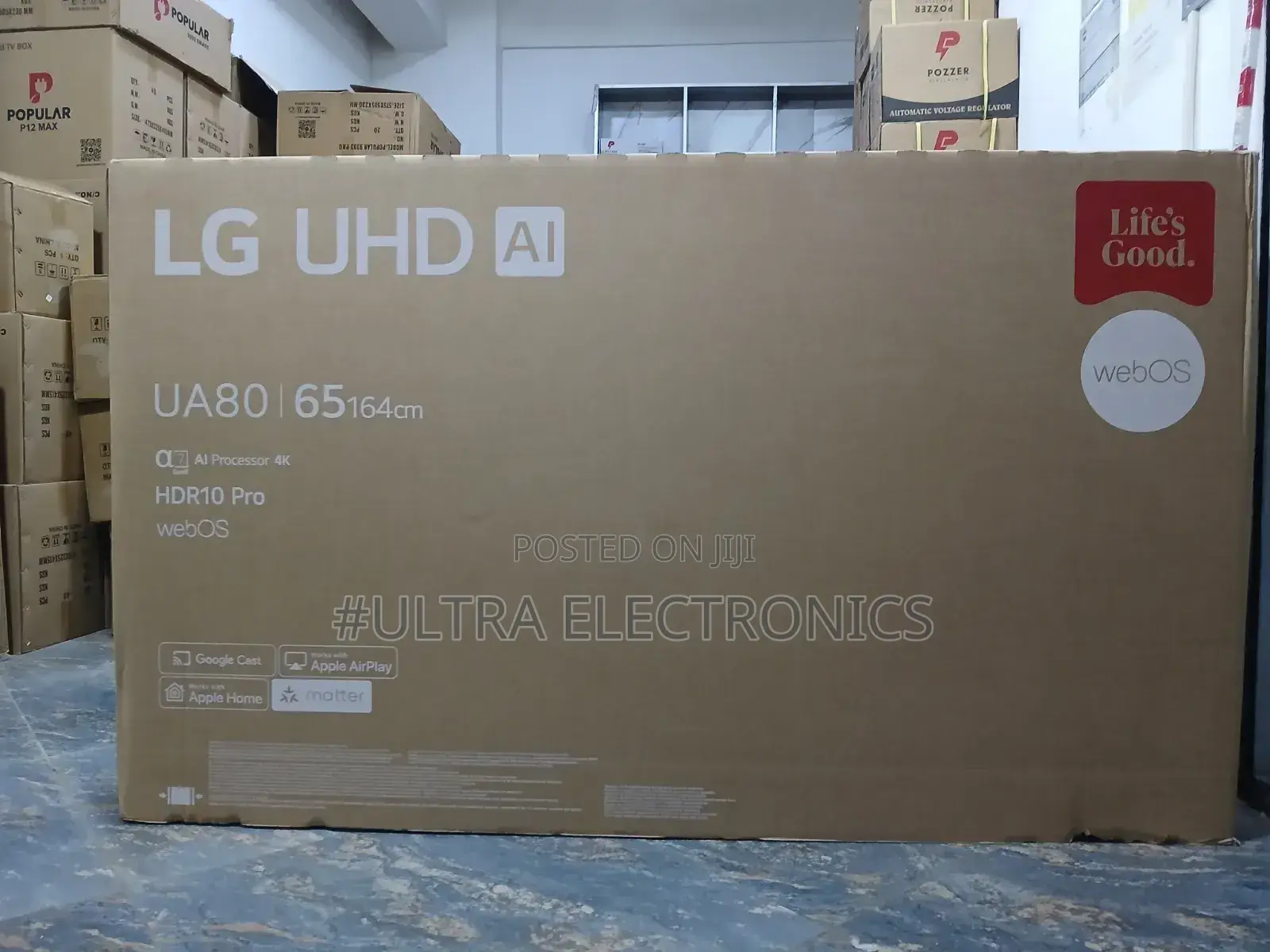 Lg Uhd Ai 65-Inch Smart Television, Likely Model Ua80 or Similar,