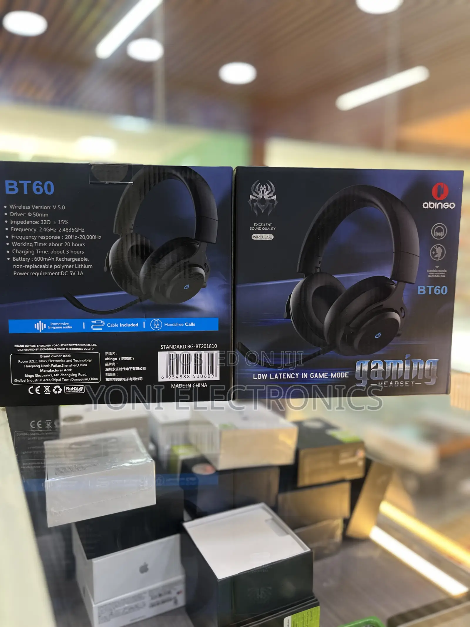 Abingo Bt60 Wireless Gaming Headset Black