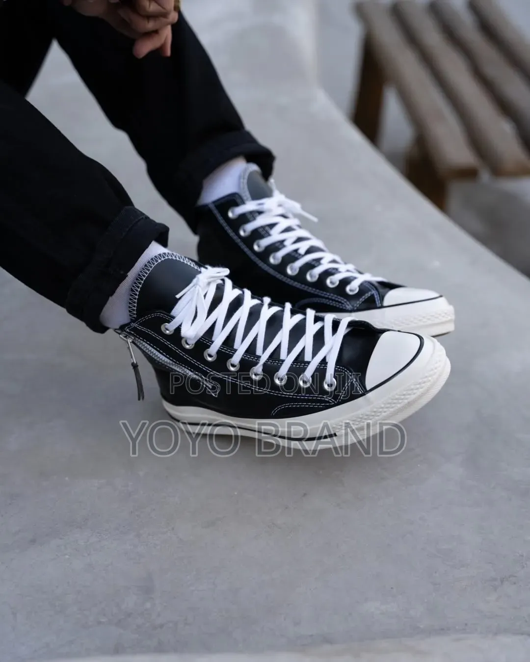 All Star Converse Chuck 70 Side Zip High Black/White Unisex Boots