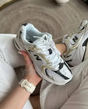 New Balance 530 Sneakers White/ Metallic Gold and Black