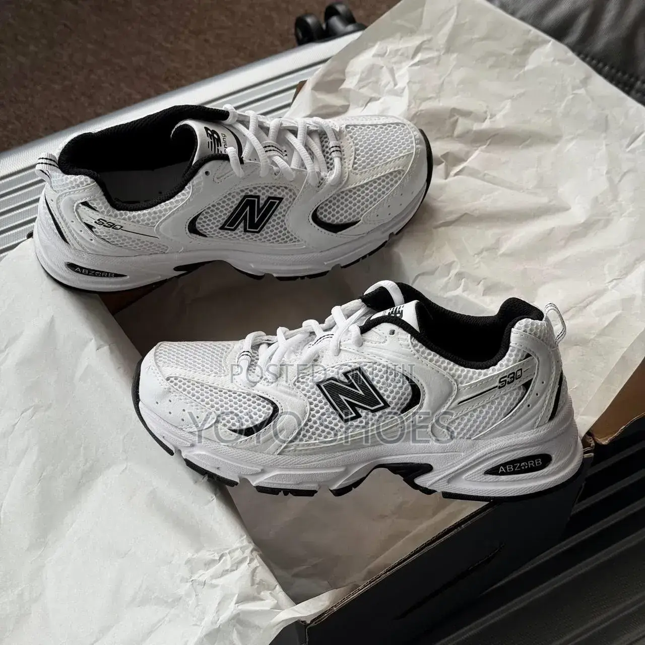 New Balance 530 Sneakers White/Black Unisex Fashion Shoes
