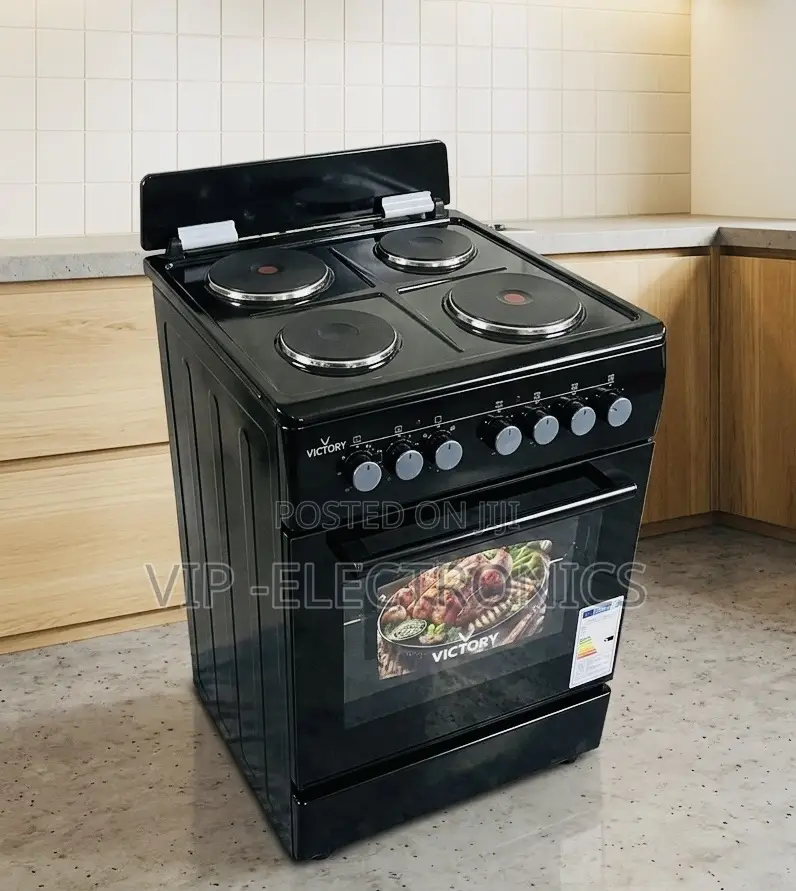 Victory Oven 60×60 Freestanding 4electric Cooker With Oven – Black