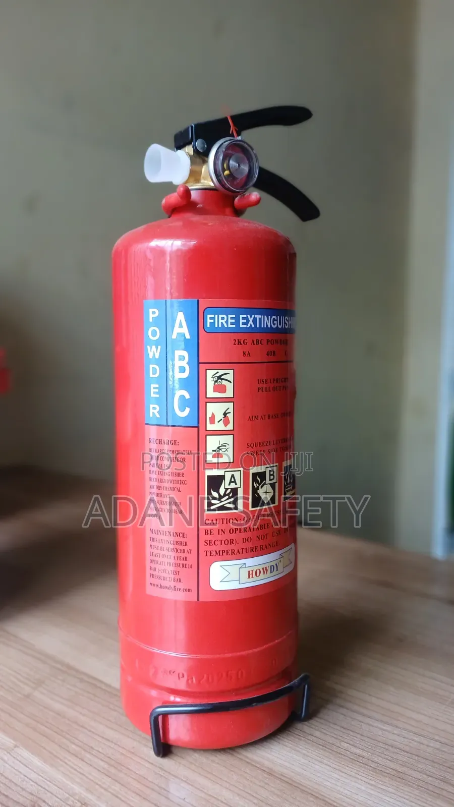 2kg ግድግዳ ላይ የሚሰቀል የሳት ማጥፊያ ከ አደነ ሴፍቲ Adane $@Fety