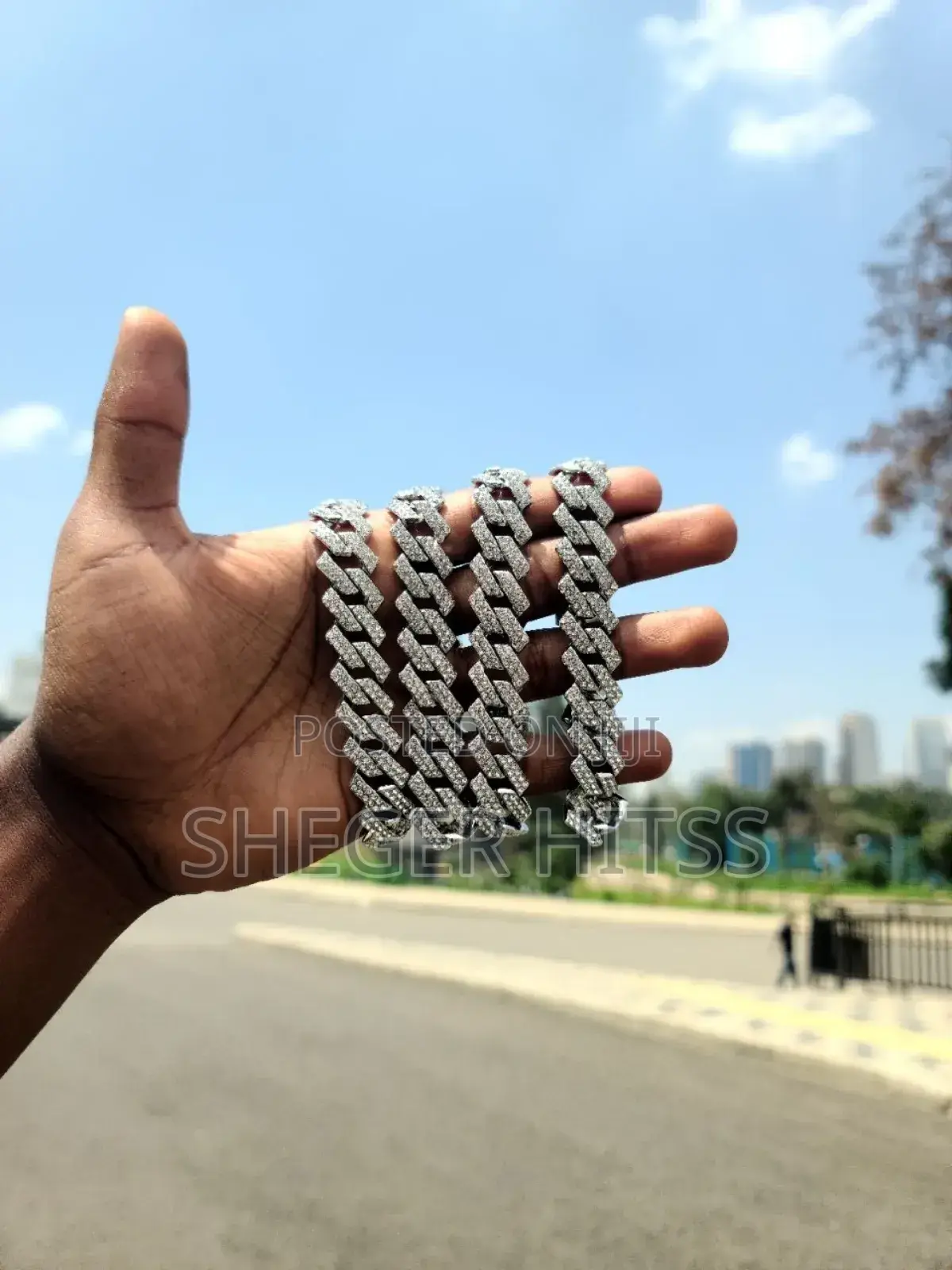 Silver Neck And Hand Chain