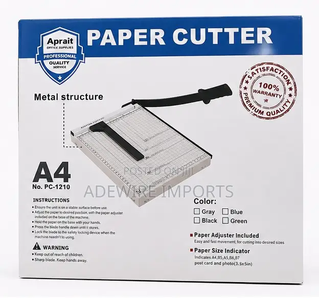 Paper Cutter A4 With Vat