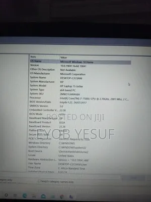 Laptop HP 15-dw0037wm 8GB Intel Core i7 HDD 1T