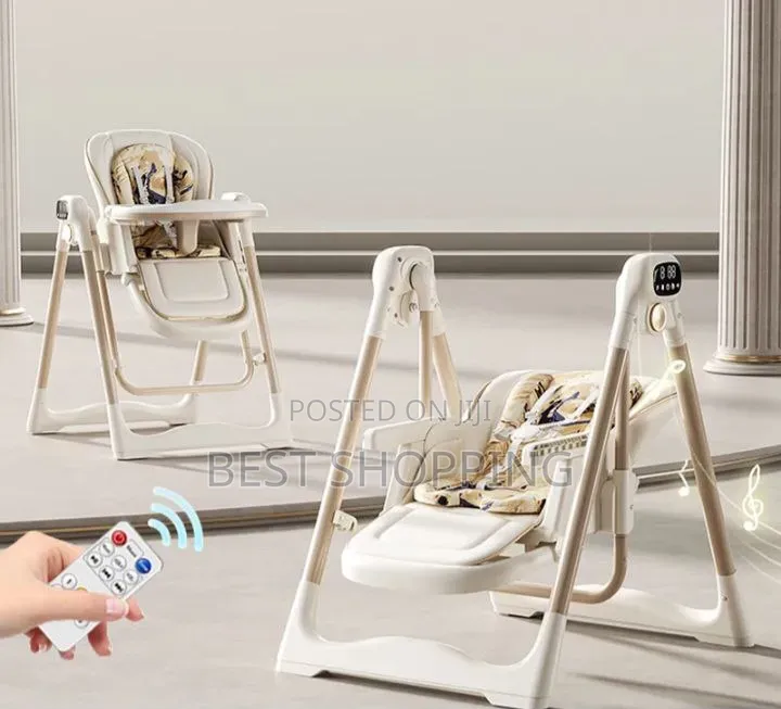 2 in 1 Electric Baby High Chair Swing With Remote Control