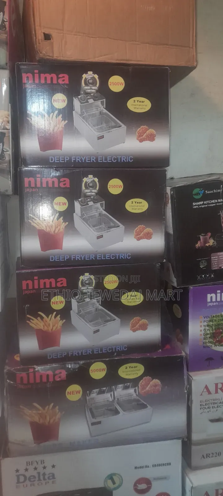 Nima Japan Deep Fryer Electric 2500w ኒማ የችብስ, የሳምቡሳ እና የኩኪስ መጥበሻ