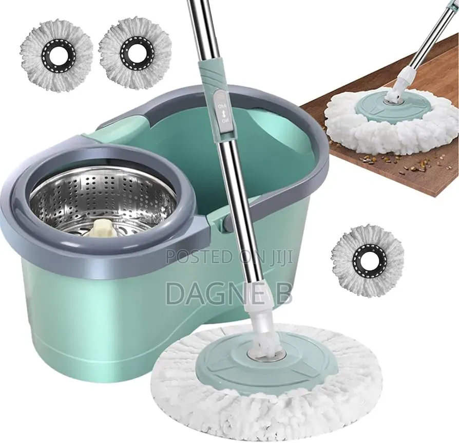 360° Professional Floor Mop Set ራሱን የሚጨምቅ መወልወያ