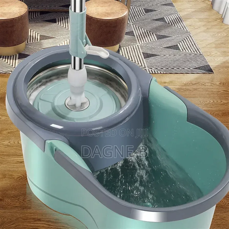 360° Professional Floor Mop Set ራሱን የሚጨምቅ መወልወያ