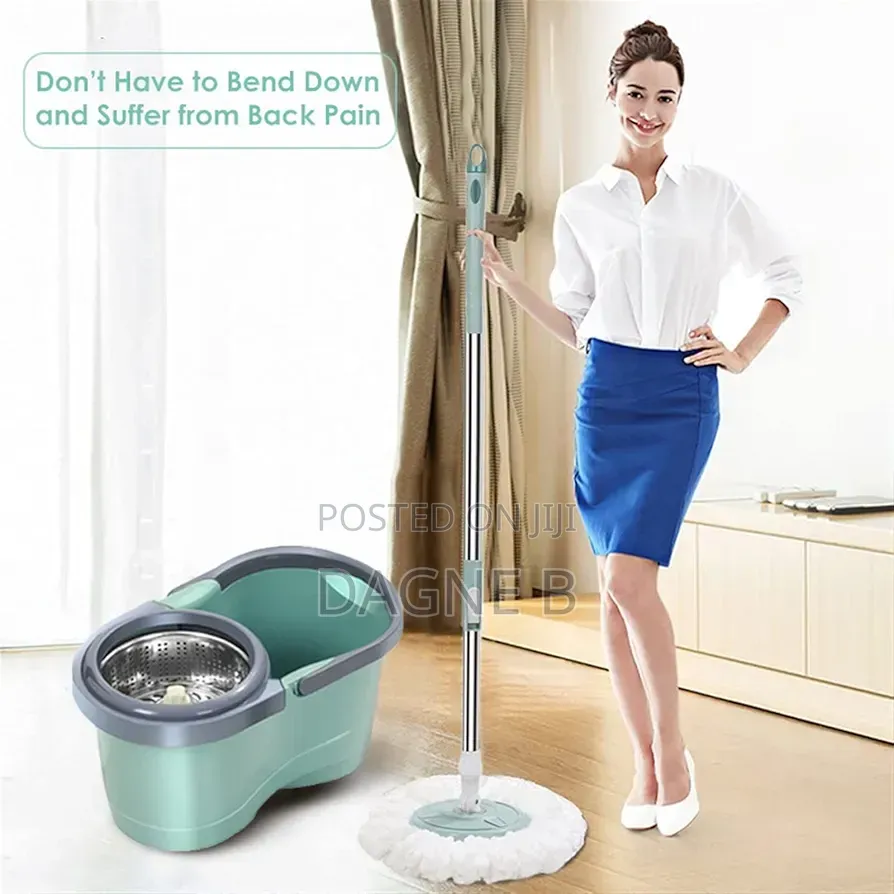 360° Professional Floor Mop Set ራሱን የሚጨምቅ መወልወያ