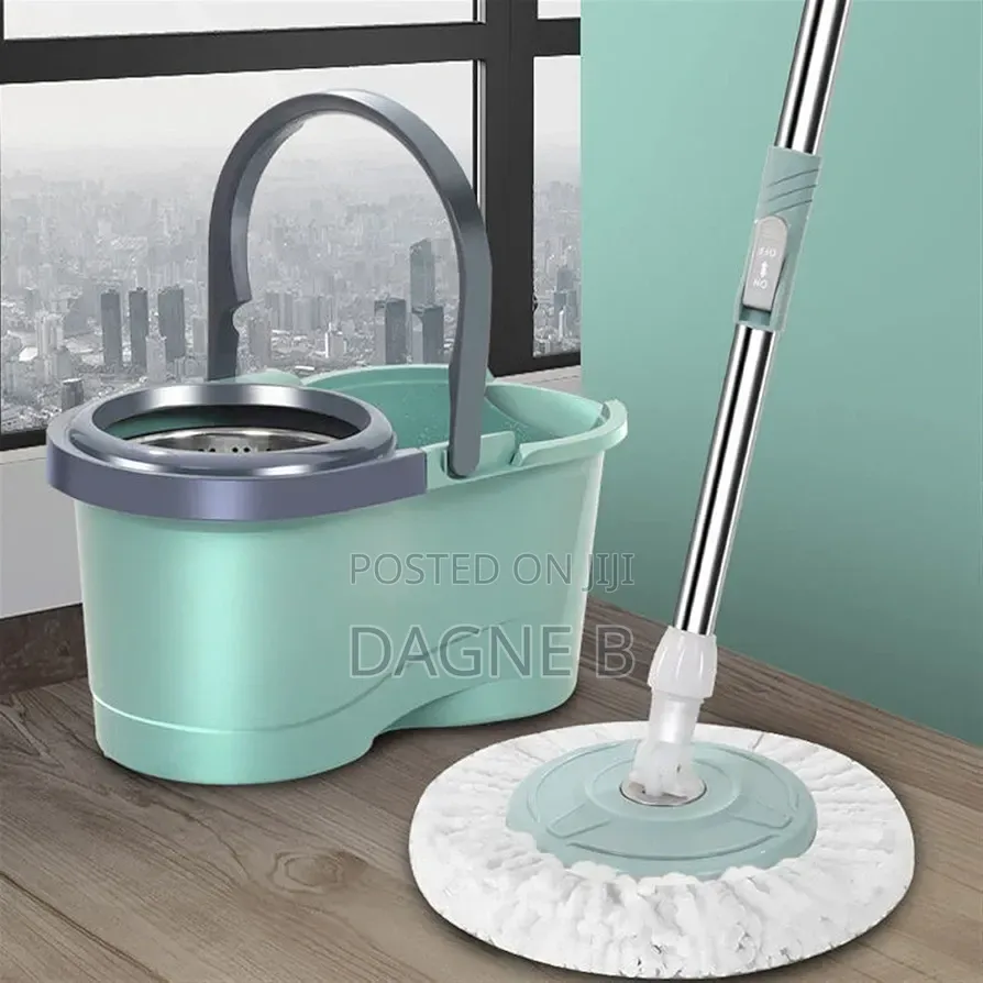 360° Professional Floor Mop Set ራሱን የሚጨምቅ መወልወያ