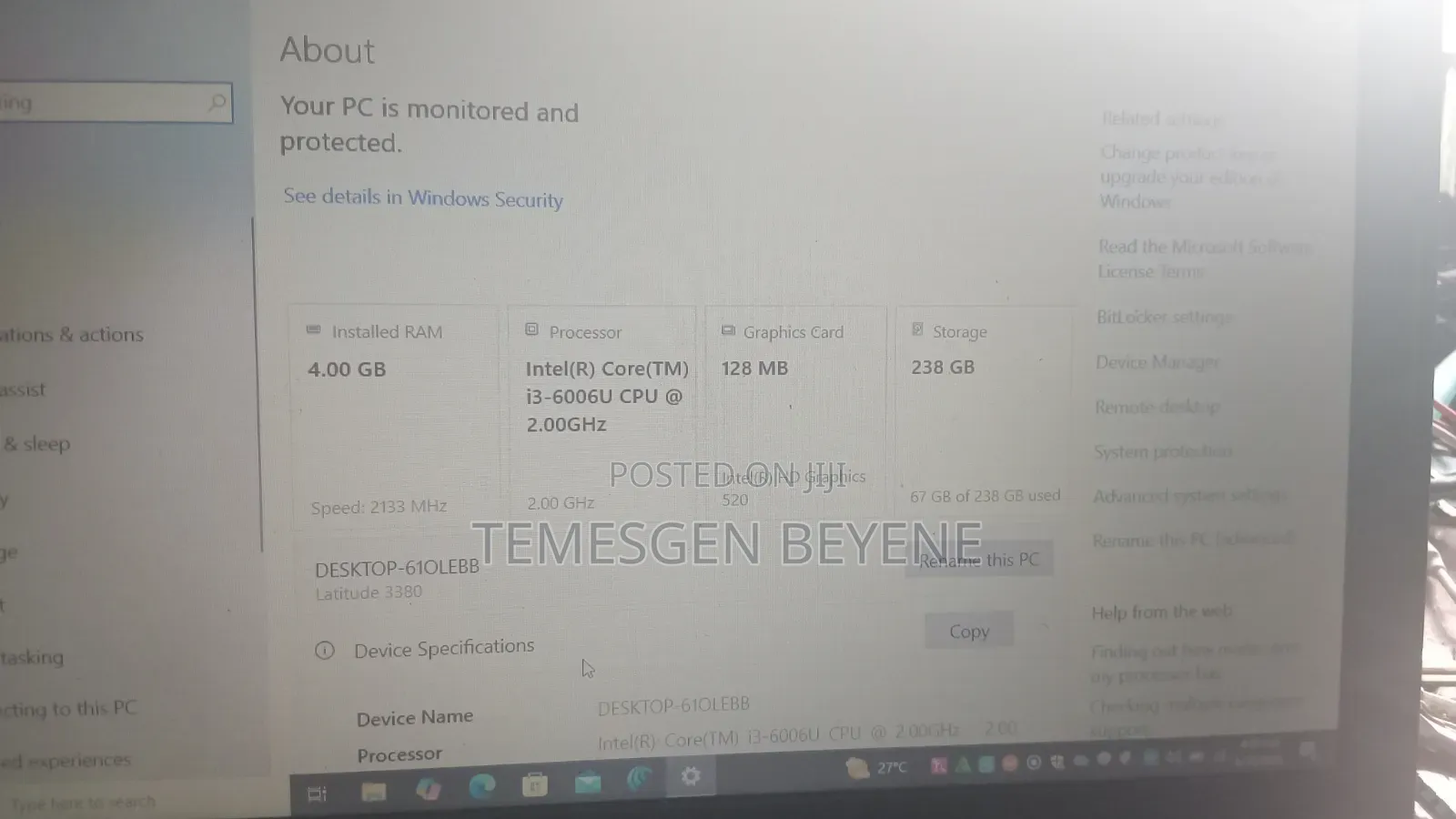 Laptop Dell Latitude 3450 4GB Intel Core i3 SSD 256GB