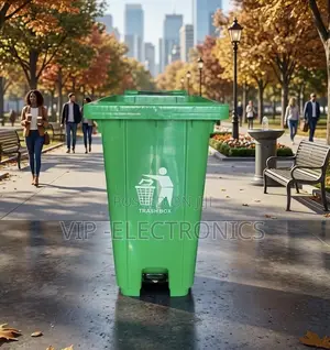 Garbage 20l Modern Green Public Trash Bin – Outdoor Waste Solution