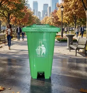 Garbage 20l Modern Green Public Trash Bin – Outdoor Waste Solution