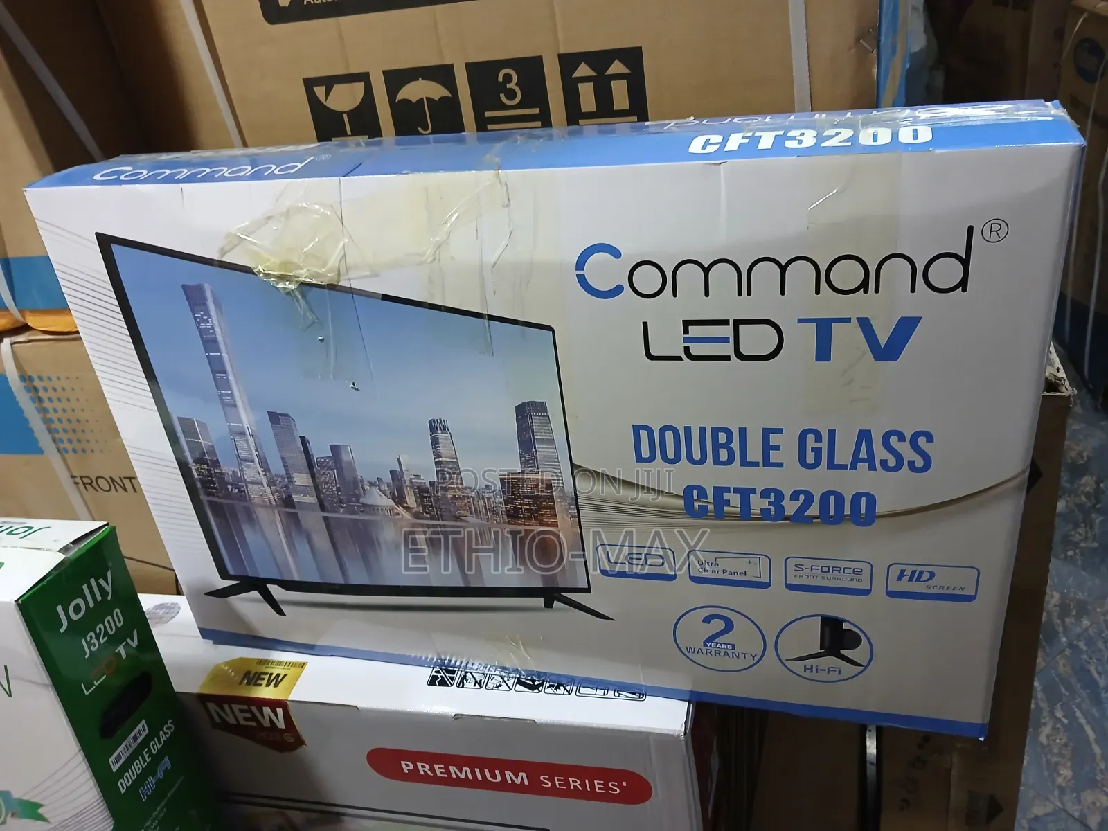 Command Tv 32" Led Tv Double Glass Tv