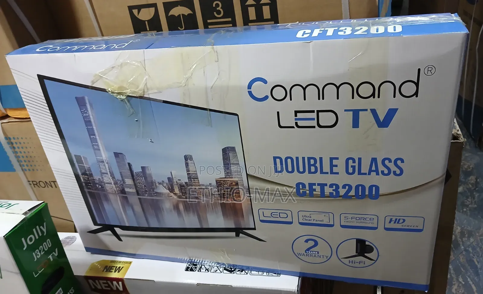 Command Tv 32" Led Tv Double Glass Tv