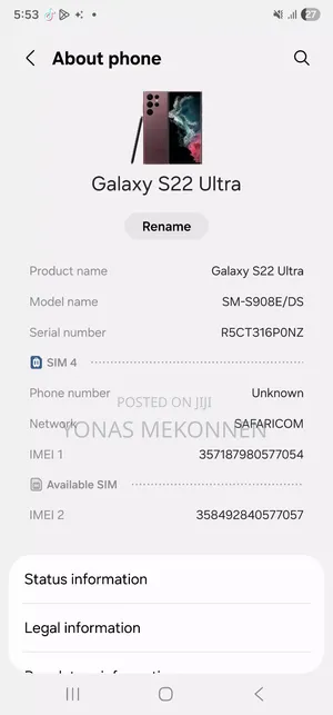 Samsung Galaxy S22 Ultra 256 GB Gray