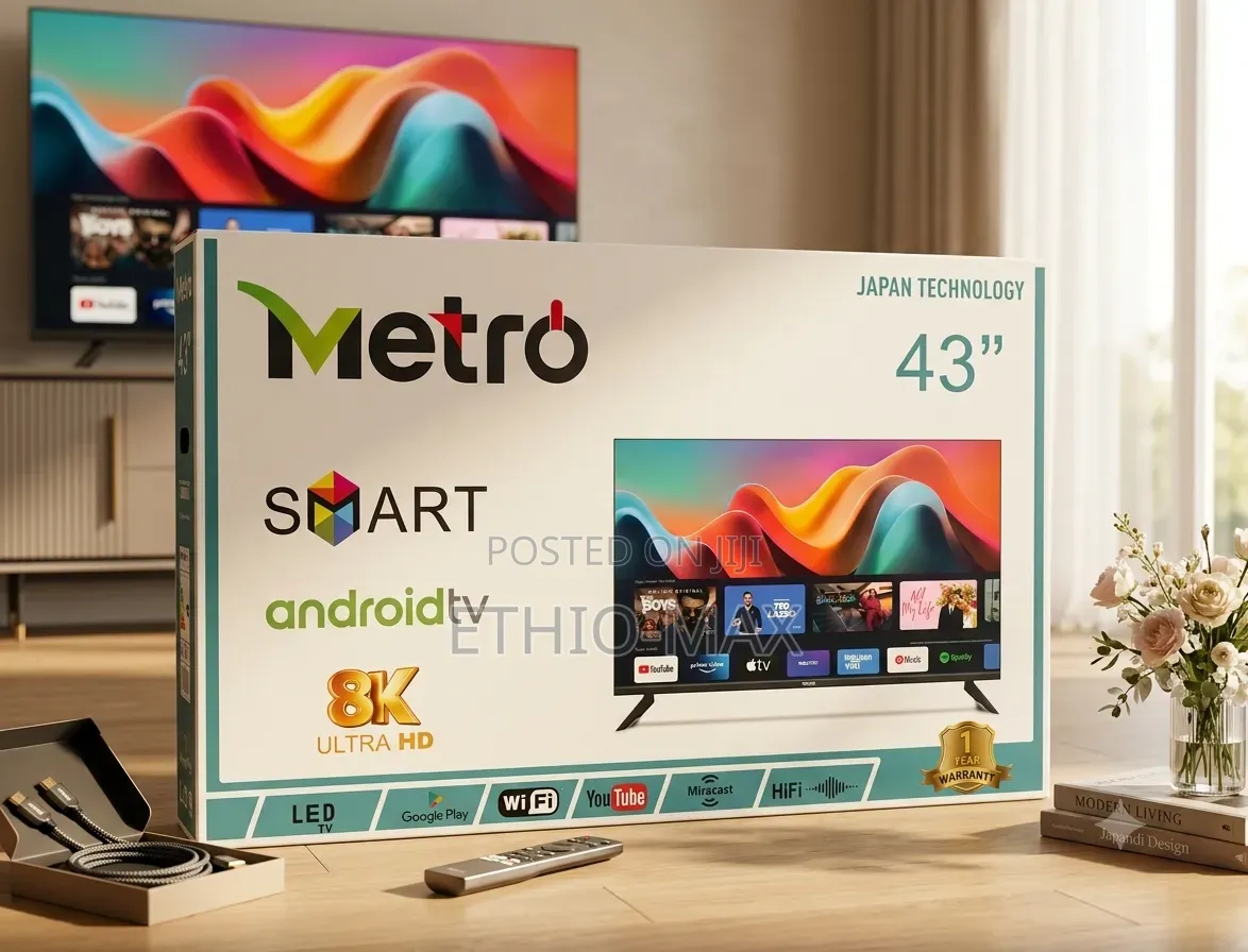 Tev Tv 43" Smart Android Tv – Ultra Hd | Double Glass | New 2026