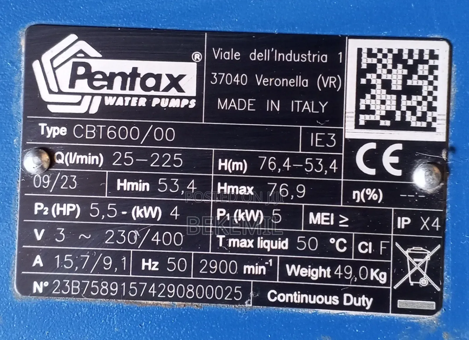Pentax Water Pump
