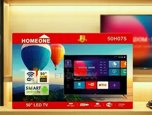 Homeone Tv 50" Smart Android Tv – Double Glass Design | Smart Enterta